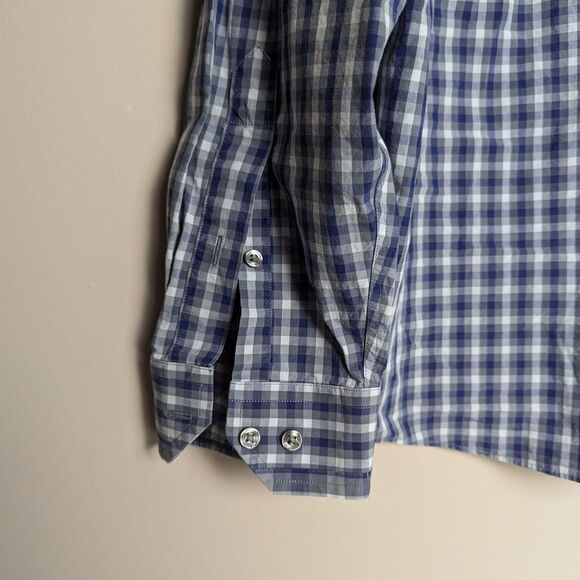 Ben Sherman Men’s Plaid Button-Down Shirt, Blue, Size 16.5 34-35 - Picture 4 of 9